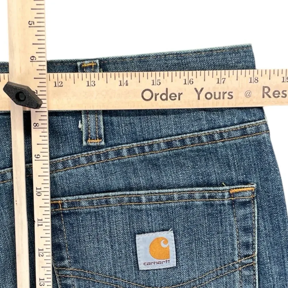 Carhartt Relaxed Fit Men’s Jeans 36x34 Dark Wash Durable Workwear Denim